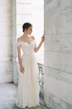 Robe de mariée luxueux croisade manche nulle avec chiffon longueur au ras du sol - photo 2