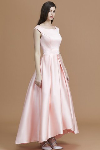 Robe demoiselle d'honneur naturel de princesse en satin avec zip ligne a - photo 6