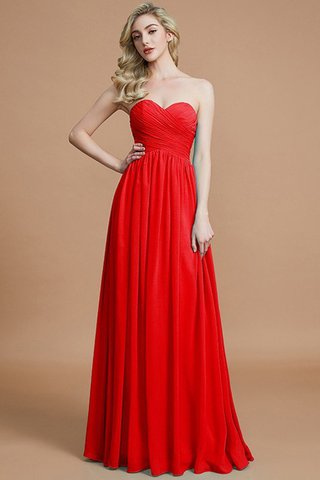 Robe demoiselle d'honneur naturel ruché col en forme de cœur avec zip avec sans manches - photo 28