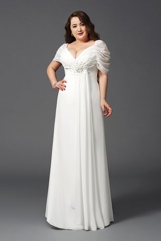 Robe de bal de princesse avec zip lache en chiffon avec manche courte - photo 4