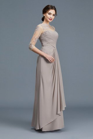 Robe mère de mariée de princesse avec chiffon jusqu'au sol en 3/4 manche de lotus - photo 7