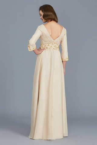 Robe mère de mariée populaire de lotus avec chiffon de princesse manche nulle - photo 2