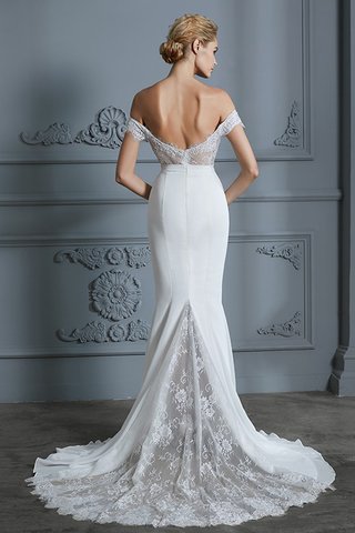 Robe de mariée de traîne courte d'epaule ecrite fantastique manche nulle naturel - photo 2