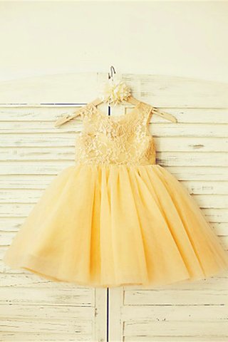 Robe de cortège enfant a-ligne fermeutre eclair de princesse manche nulle jusqu'au sol - photo 1