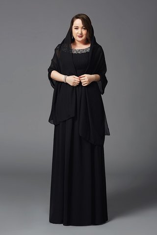 Robe de bal fermeutre eclair jusqu'au sol avec chiffon a-ligne de princesse - photo 4