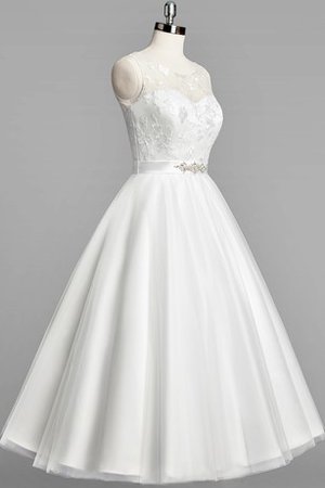 Robe de mariée plissage humble classique arrivée au mollet col u profond - photo 1