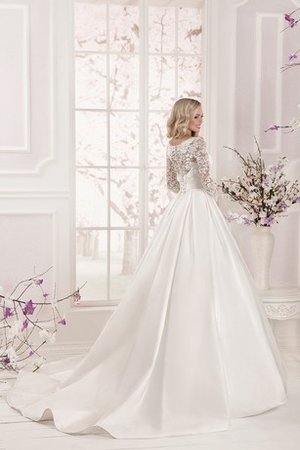 Robe de mariée modeste vintage romantique avec manche longue avec décoration dentelle - photo 1