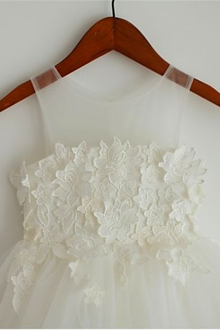 Robe de cortège enfant manche nulle ligne a bretelles spaghetti en tulle de princesse - photo 2