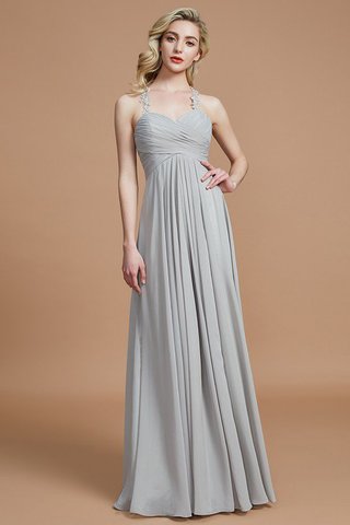 Robe demoiselle d'honneur naturel ruché avec chiffon fermeutre eclair avec sans manches - photo 3