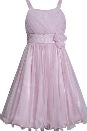 Robe de cortège enfant avec sans manches en tulle a-ligne avec fleurs - photo 1