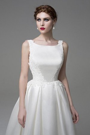 Robe de mariée elégant col en bateau v col profonde en satin col u profond - photo 2