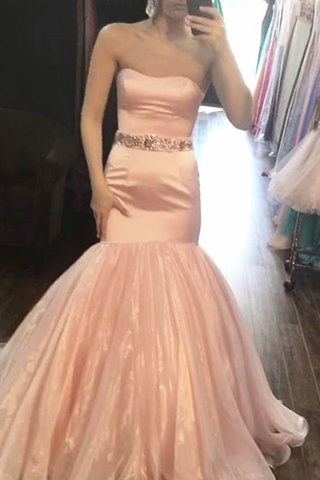 Robe de soirée de bustier de sirène mignonne avec perle naturel - photo 1