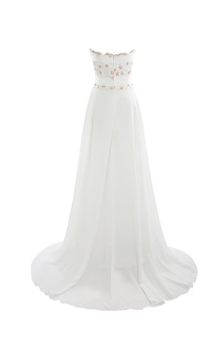 Robe de mariée chic de fourreau en chiffon en grandes tailles longueur au niveau de sol - photo 6