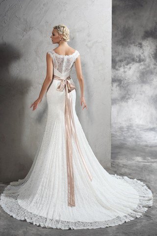 Robe de mariée longue naturel fermeutre eclair de traîne moyenne gaine - photo 2