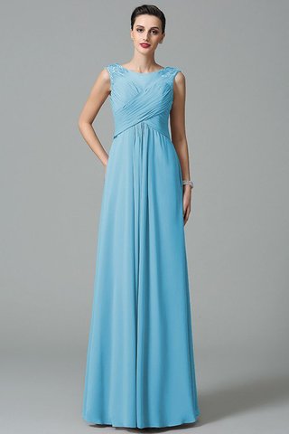 Robe demoiselle d'honneur longue manche nulle avec chiffon a-ligne fermeutre eclair - photo 3