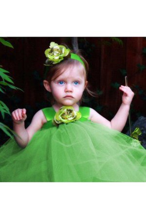 Robe de cortège enfant plissage de lotus de mode de bal avec sans manches en tulle - photo 2