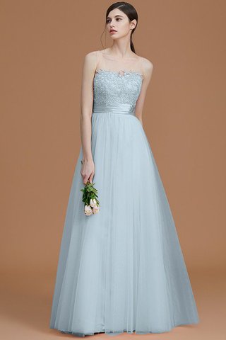 Robe demoiselle d'honneur naturel manche nulle fermeutre eclair col en bateau en tulle - photo 24