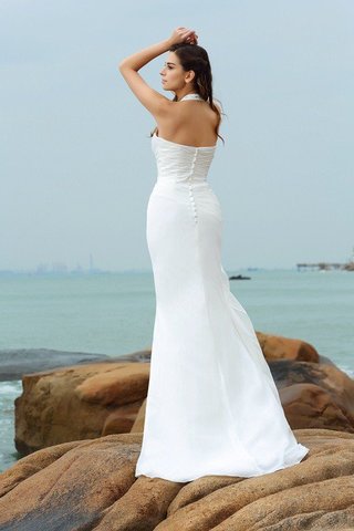 Robe de mariée de fourreau au drapée a plage en chiffon de traîne moyenne - photo 2