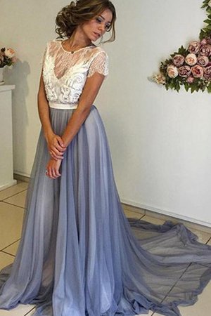 Robe de bal plissage romantique avec ruban de traîne moyenne en chiffon - photo 1