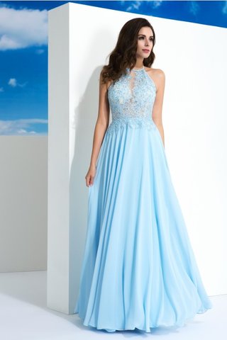 Robe de bal appliques longueur au niveau de sol avec chiffon ligne a de princesse - photo 5