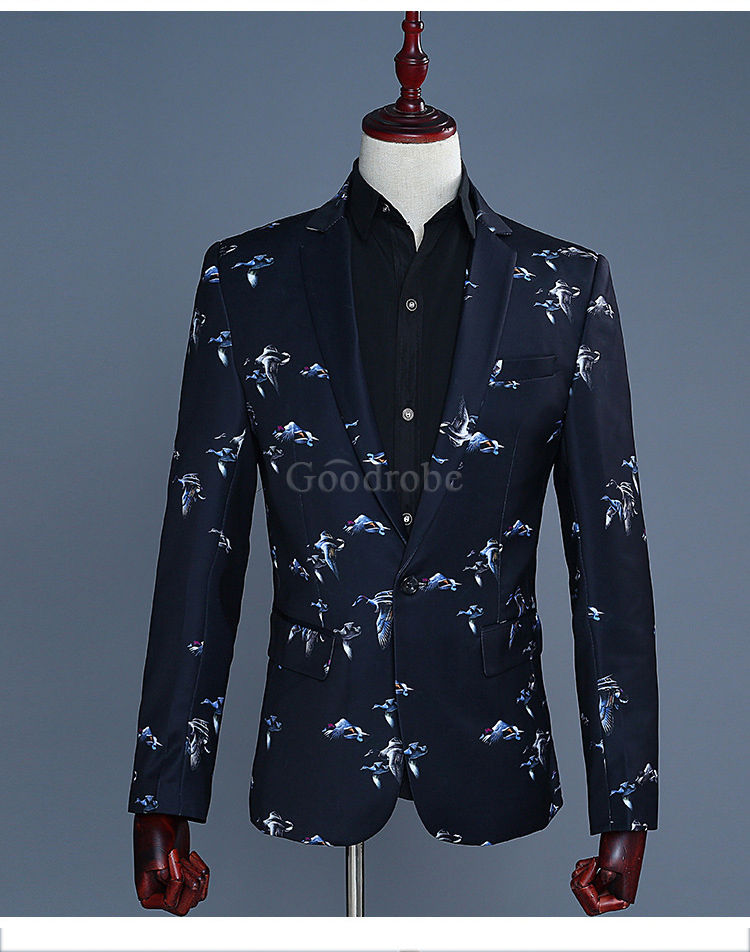 Imprimer costume décontracté costume homme mariage blazer