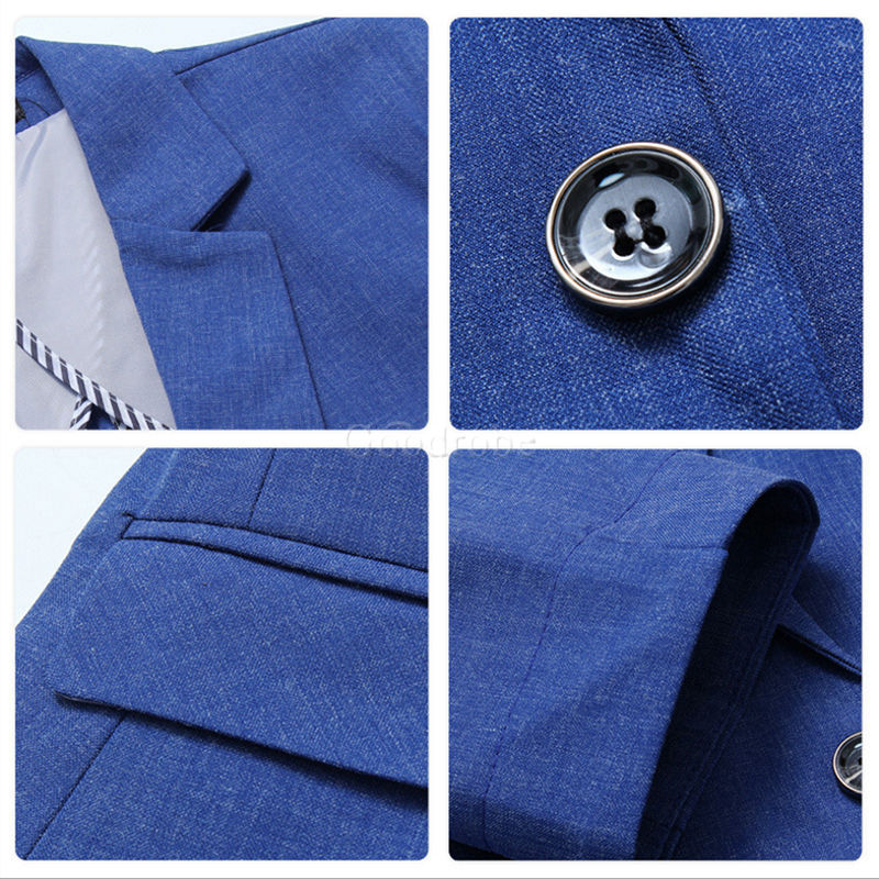 Costumes bleu safari hommes nouveau design blazer