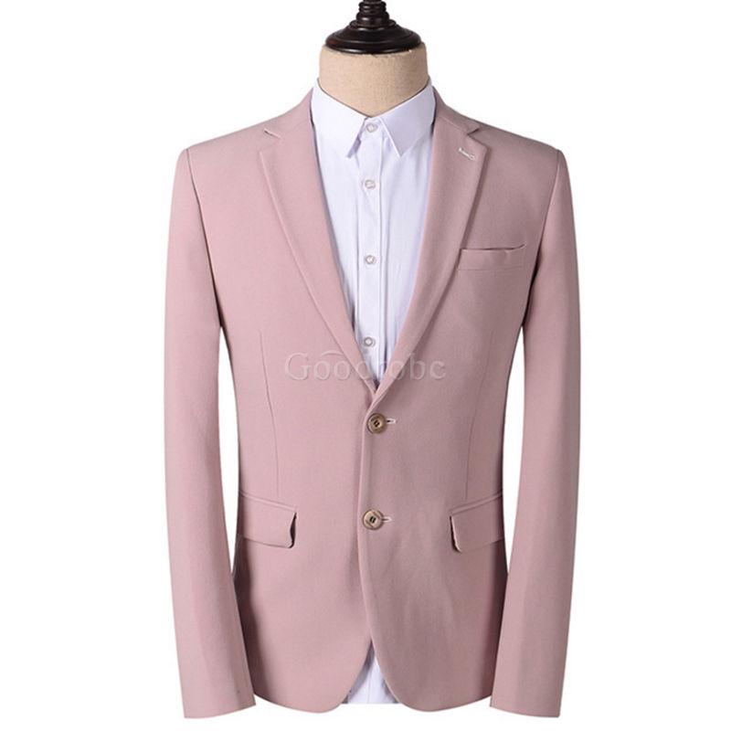 Rose hommes sur mesure costumes de mariage blazer