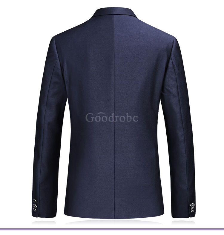 Hommes costumes mâle costumes blazer noir solide