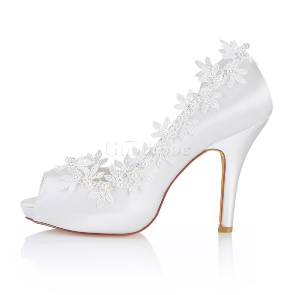 Chaussures de mariage luxueux hauteur de plateforme 0.59 pouce (1.5cm) talons hauts plates-formes - photo 6