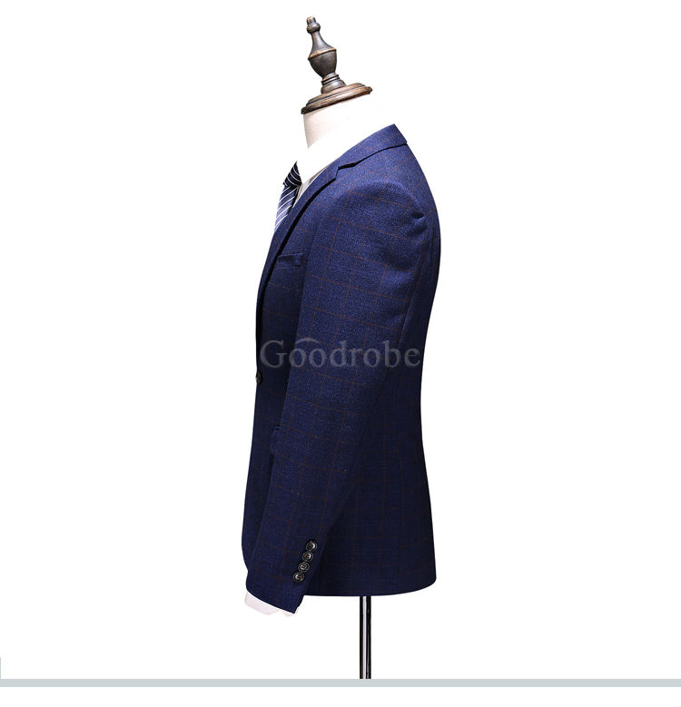 Costume hommes slim fit business gris rayure hommes haute qualité hommes costumes