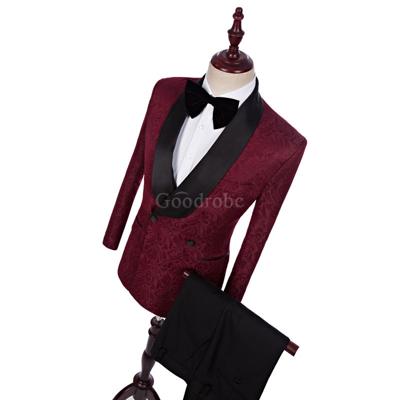 Rouge terno tuxedos costumes de mariage hommes costume nouveauté haute qualité