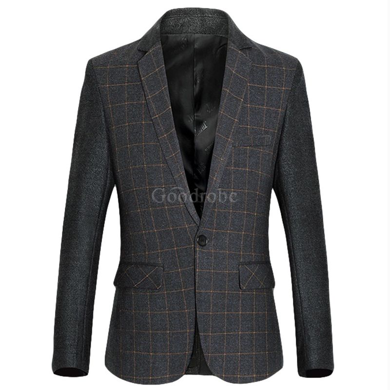 Nouveau style mode décontracté hommes blazer boutonnage