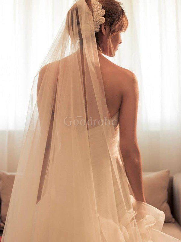Robe de mariée naturel manche nulle de traîne courte en organza de mode de bal