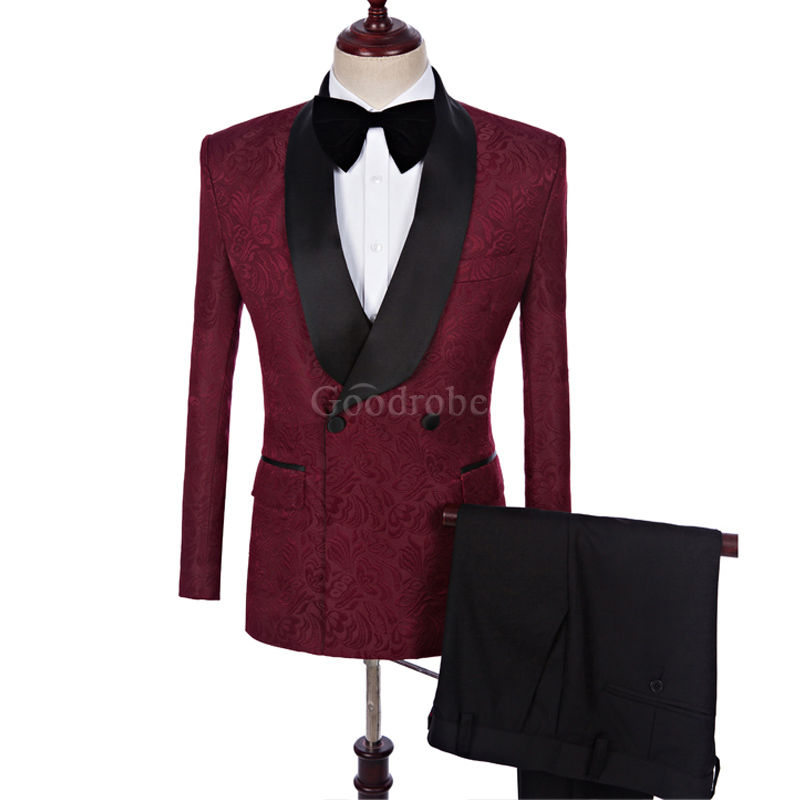 Rouge terno tuxedos costumes de mariage hommes costume nouveauté haute qualité