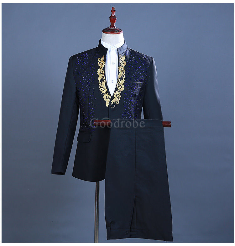 Costumes hommes blazer avec pantalon slim fit hommes ensemble