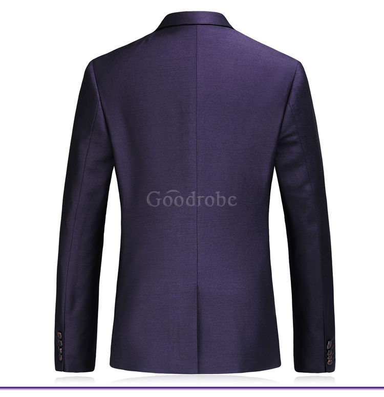 Hommes costumes mâle costumes blazer noir solide