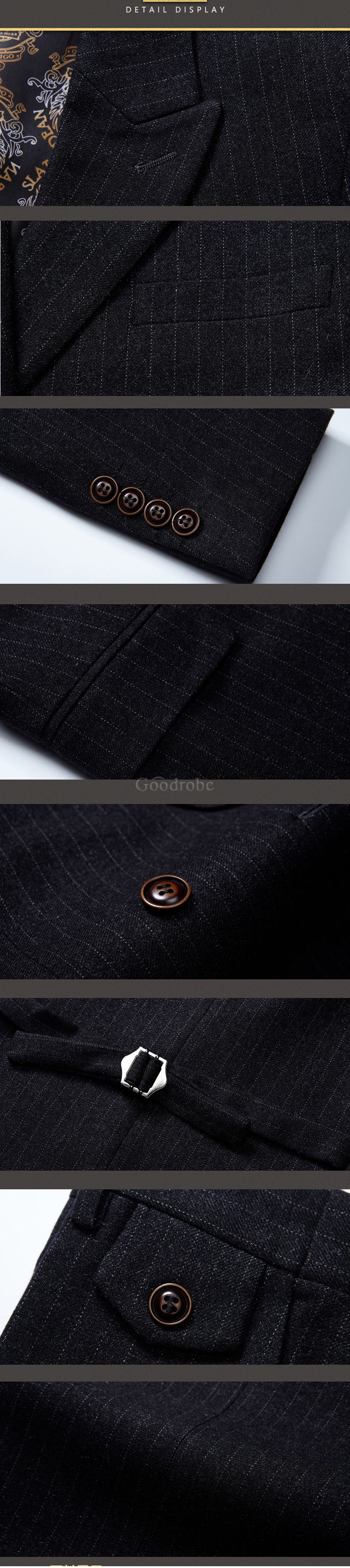 3 pièces pour mariage hommes costume tuxedos blazer