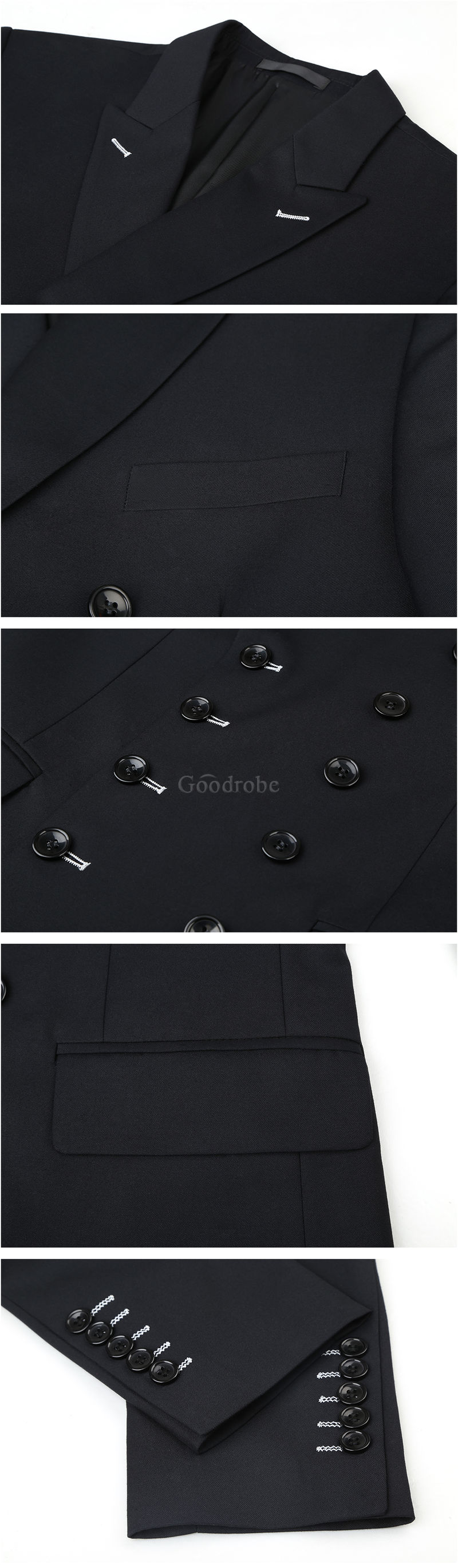 Taille européenne costume mariage homme smoking costume noir formel