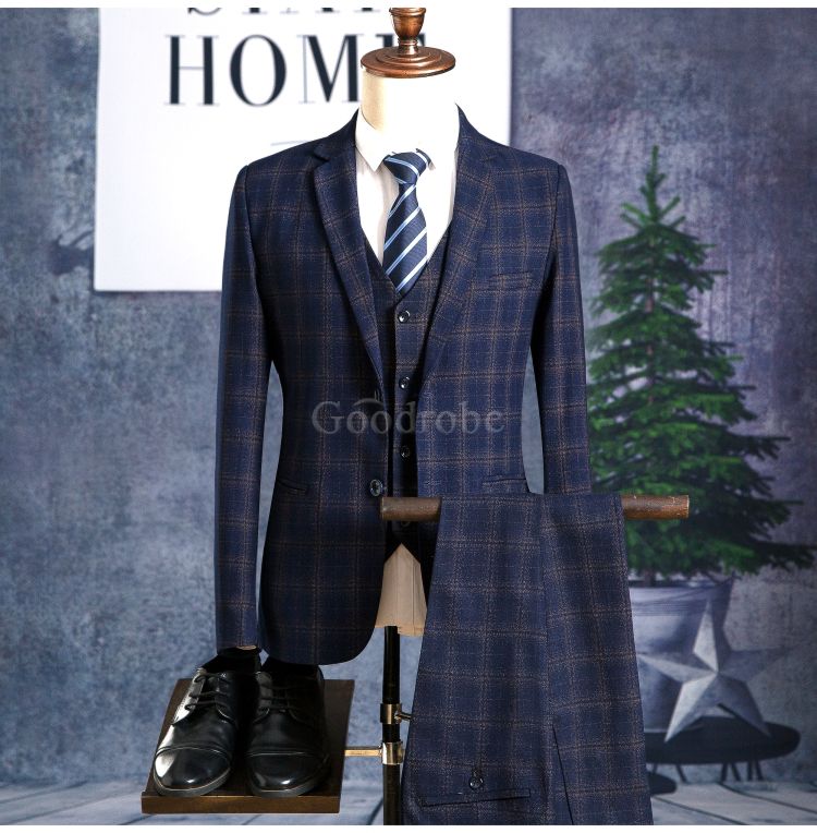 Masculino garçons hommes costumes 3 pièces gris ensembles