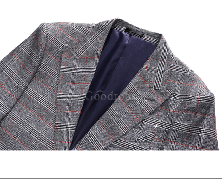 Blazers pantalon automne élégant gris plaid costume