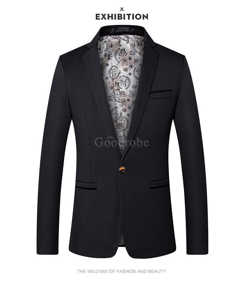 Et automne veste blazer slim fit hommes costume