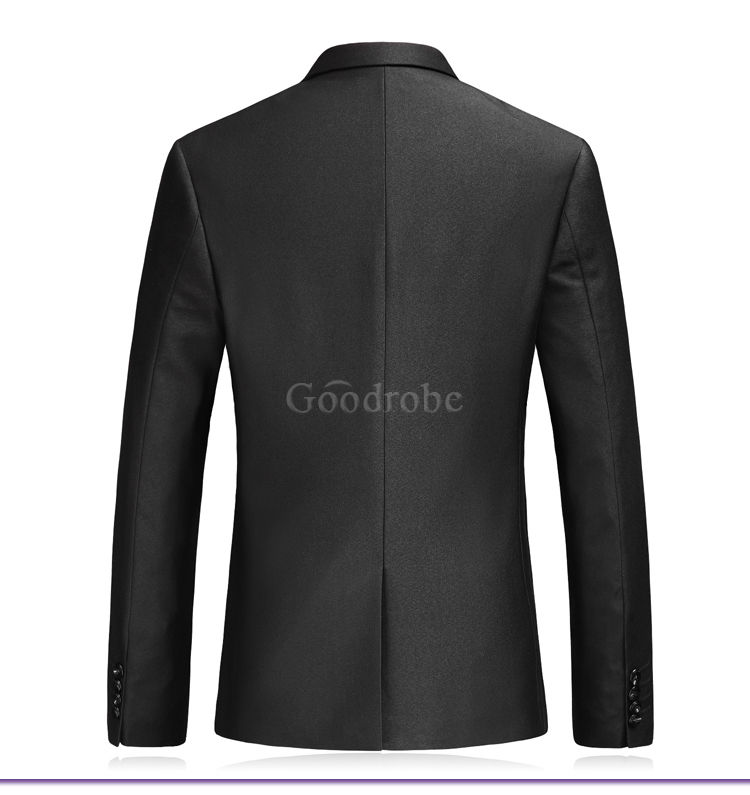 Hommes costumes mâle costumes blazer noir solide