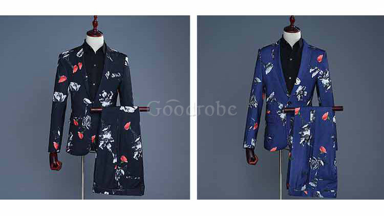 Mariage costume homme noir hommes hommes floral