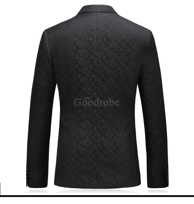 3 pièces ensemble noir hommes classique hommes blazer