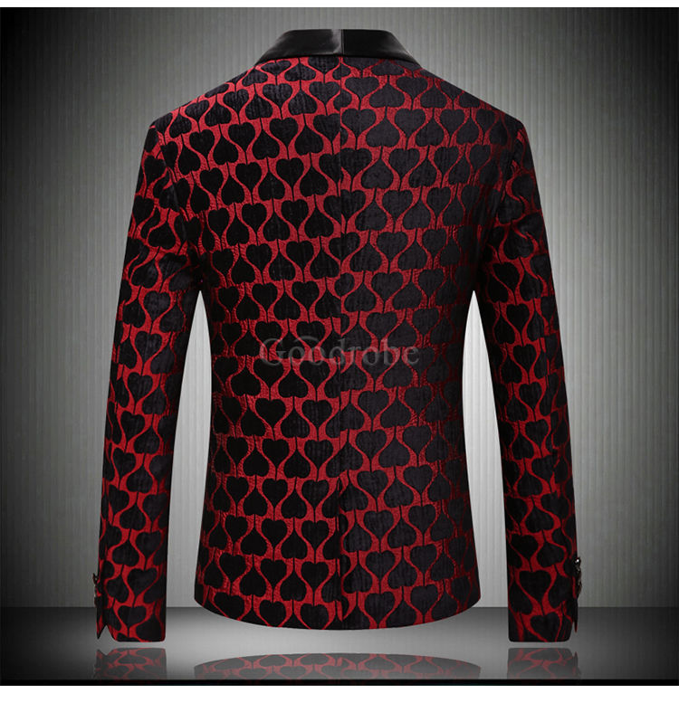 Blazers slim fit top qualité fête marié nouveauté hommes de mariage rouge