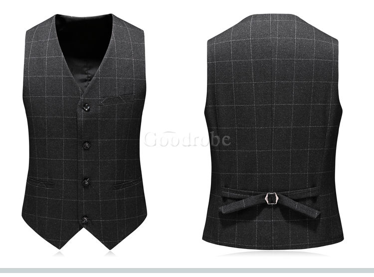 Costume hommes slim fit business gris rayure hommes haute qualité hommes costumes