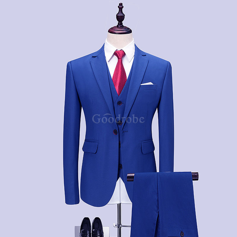 Mariage de bal smoking 3 pièces veste + pantalon + gilet formelle slim fit