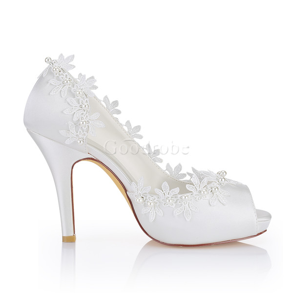Chaussures de mariage luxueux hauteur de plateforme 0.59 pouce (1.5cm) talons hauts plates-formes - photo 4