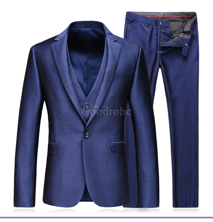 Hommes costumes mâle costumes blazer noir solide