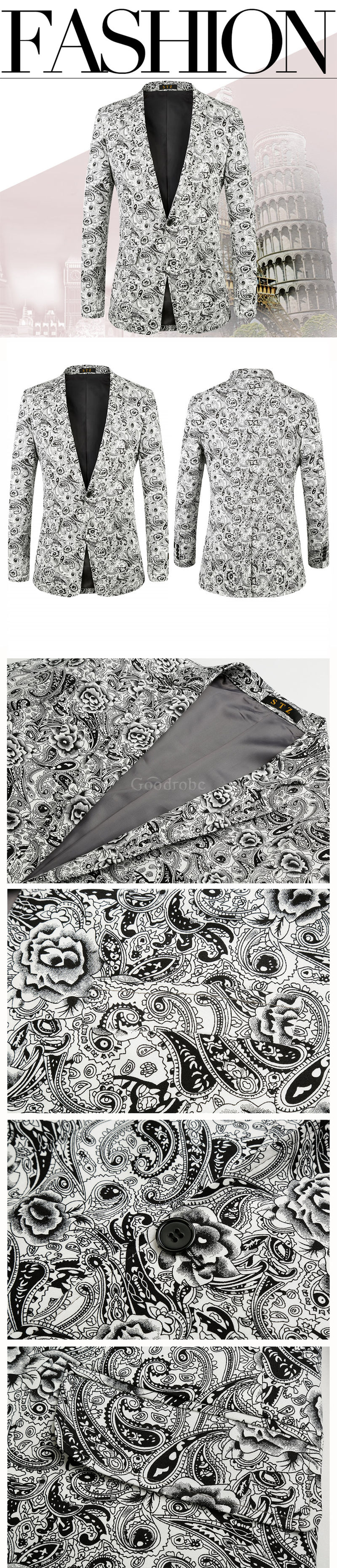 Costumes blazer nouveau design impression floral vestes